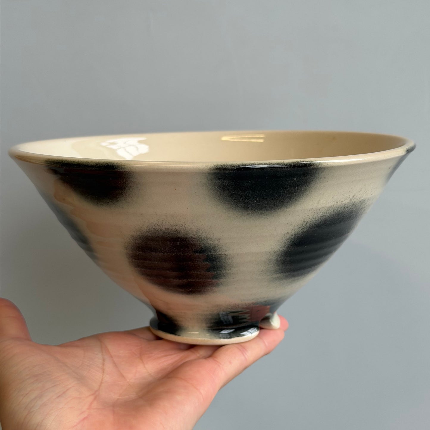 polka dot ramen bowl