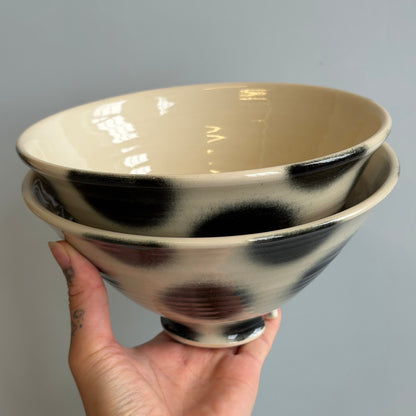 polka dot ramen bowl