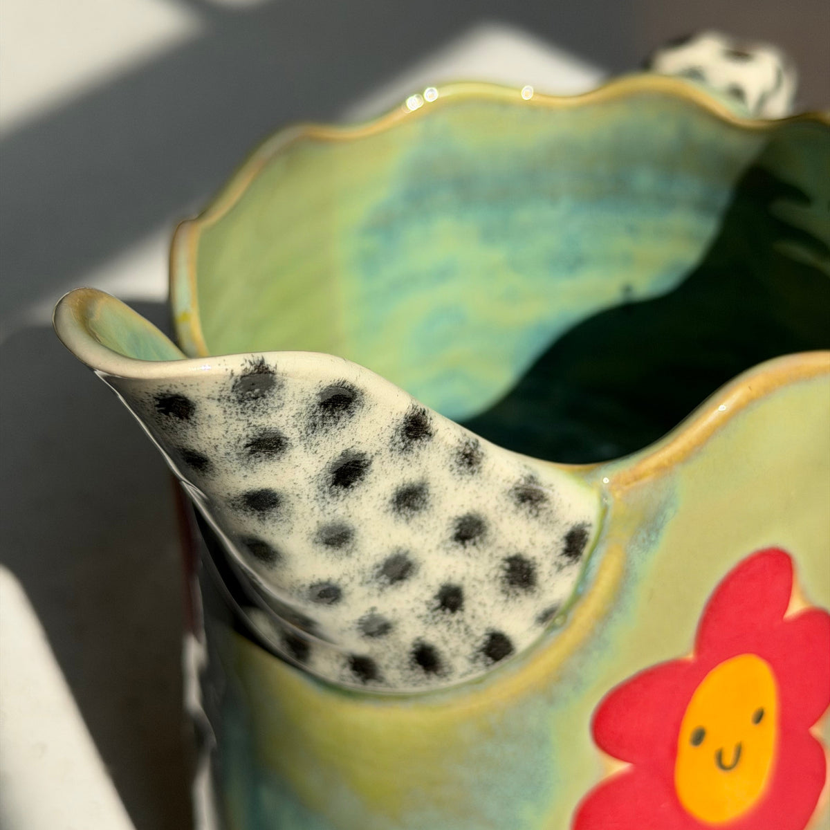 funky floral pitcher(vase) *NOTE!!!*