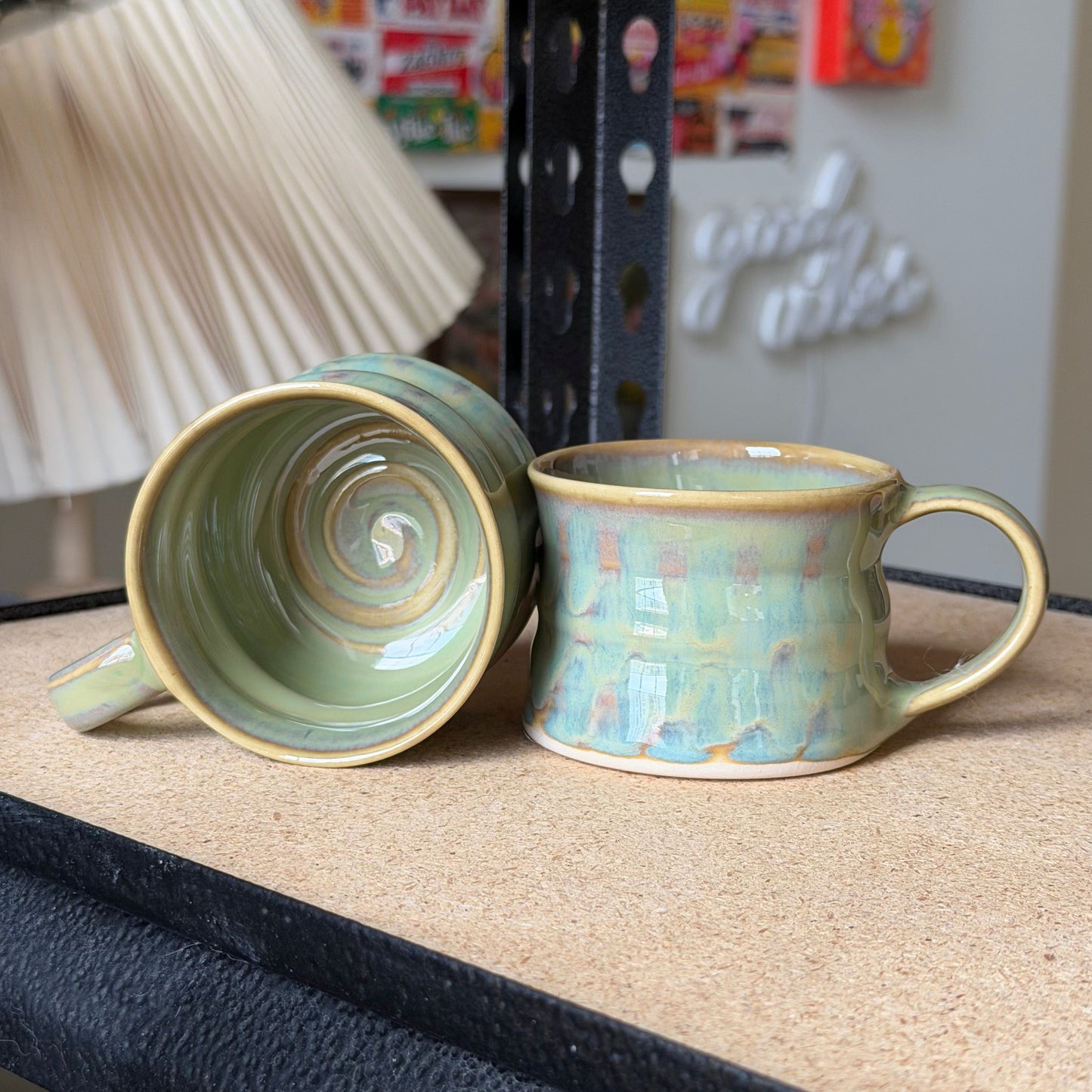 drippy green espresso cup