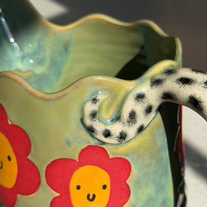 funky floral pitcher(vase) *NOTE!!!*