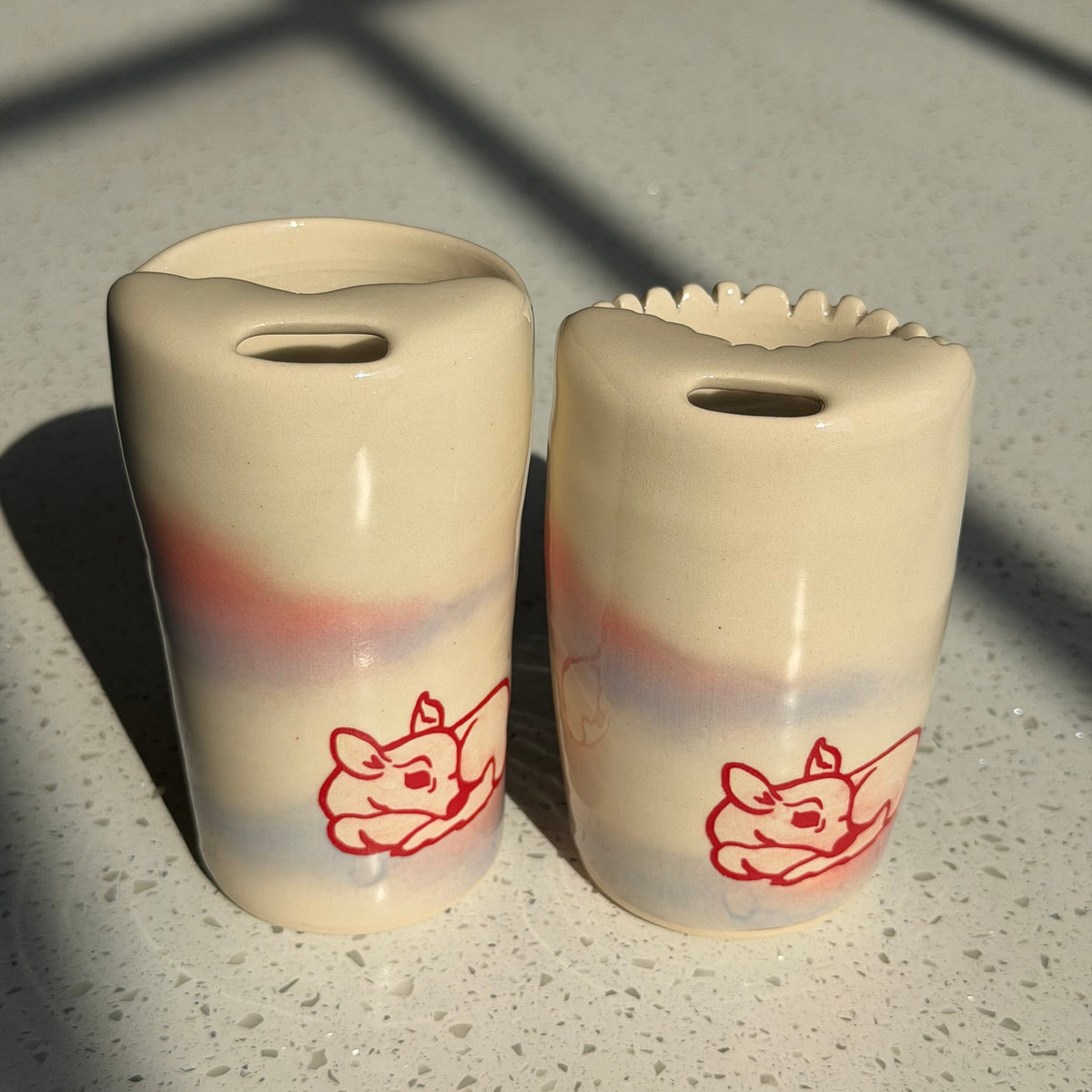 cotton candy sky fawn to-go cups
