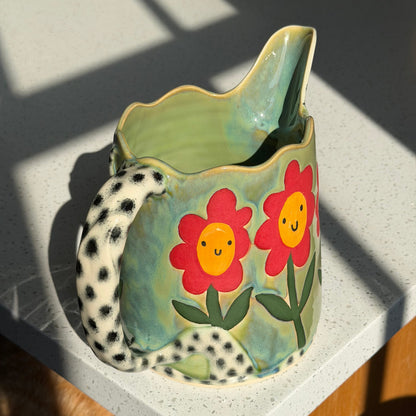 funky floral pitcher(vase) *NOTE!!!*
