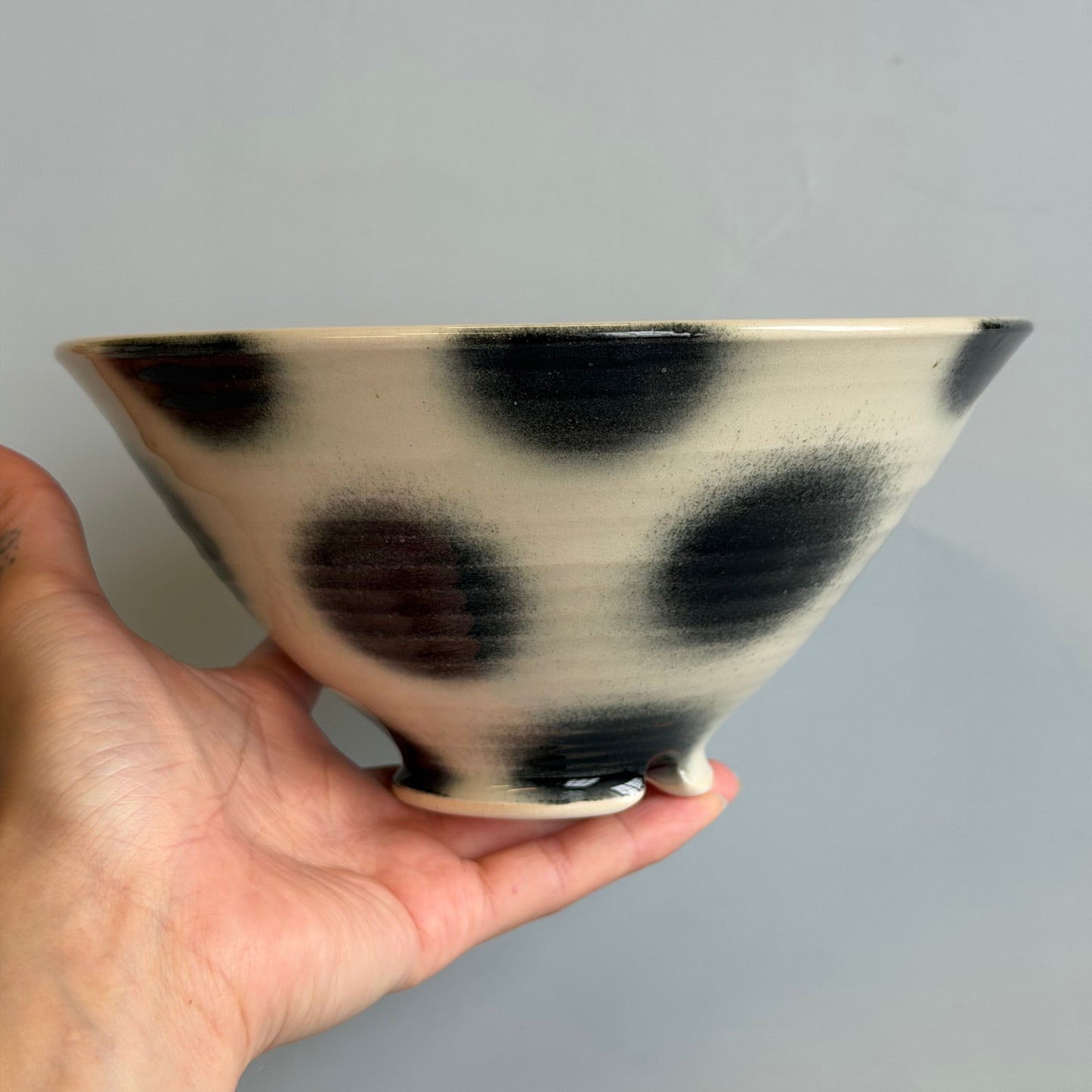 polka dot ramen bowl