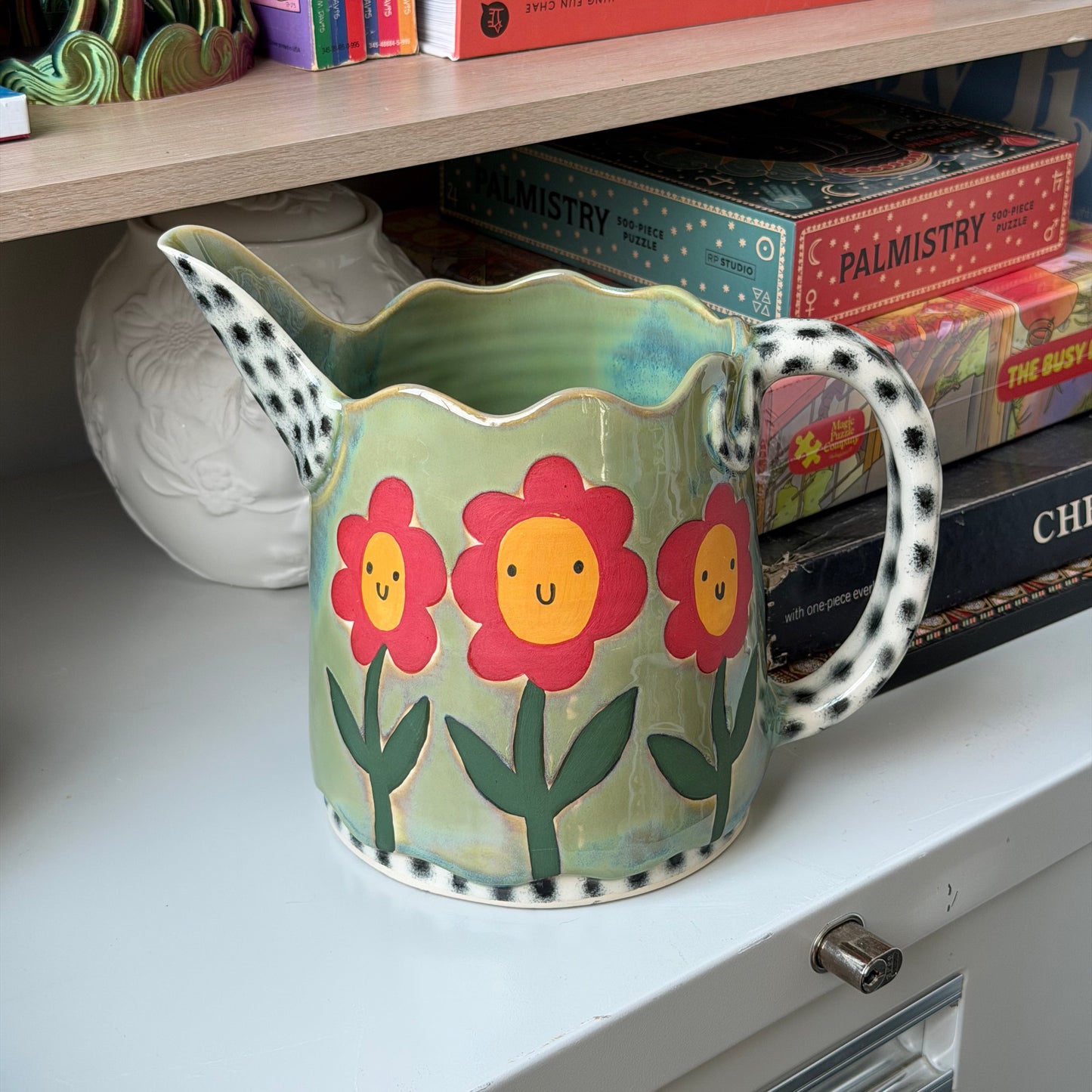 funky floral pitcher(vase) *NOTE!!!*
