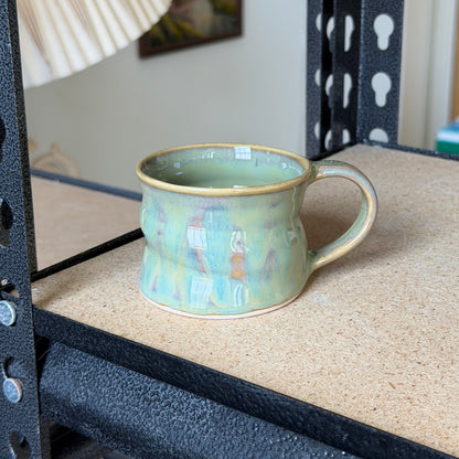drippy green espresso cup