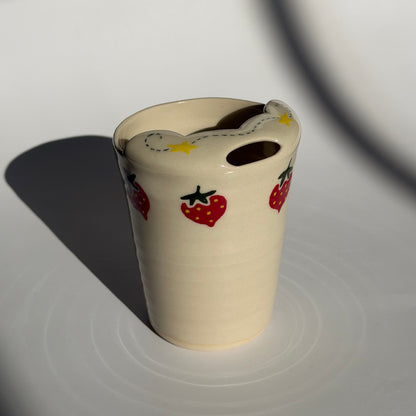 strawberry + stars to-go cup no.1