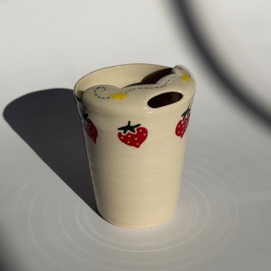 strawberry + stars to-go cup no.1
