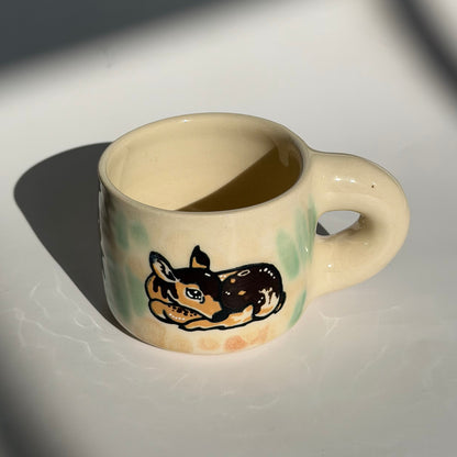 sleeping fawn chunky mug
