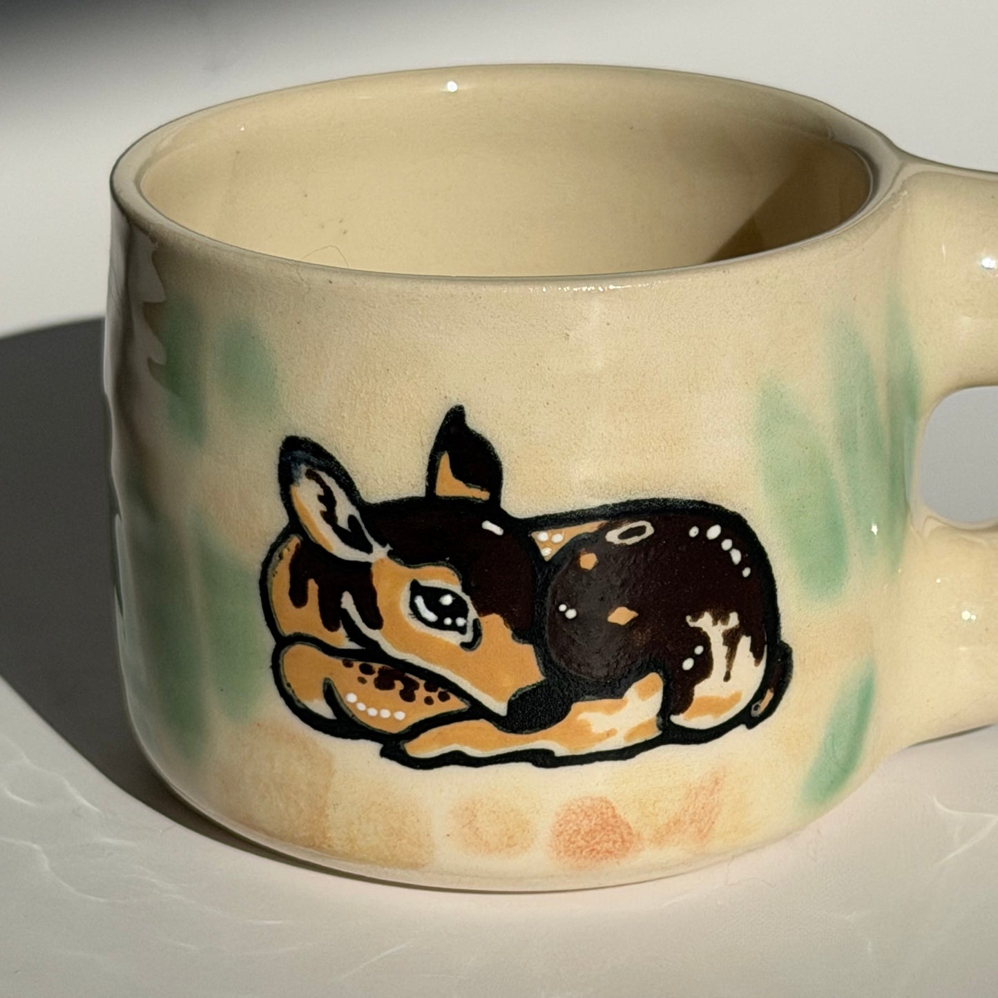 sleeping fawn chunky mug