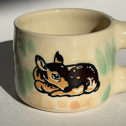 sleeping fawn chunky mug