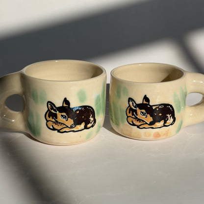 sleeping fawn chunky mug