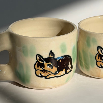 sleeping fawn chunky mug