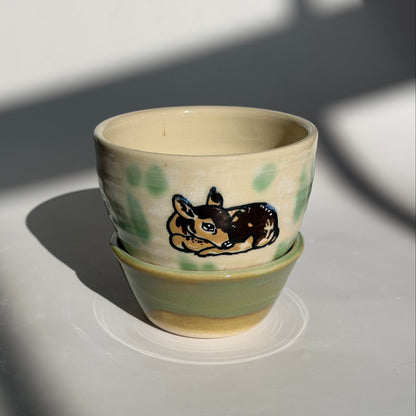 sleeping fawn berry bowl + drip tray
