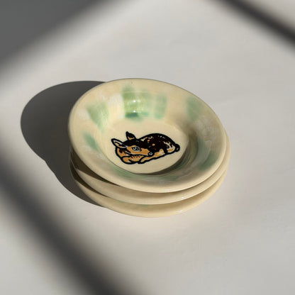 sleeping fawn trinket dish