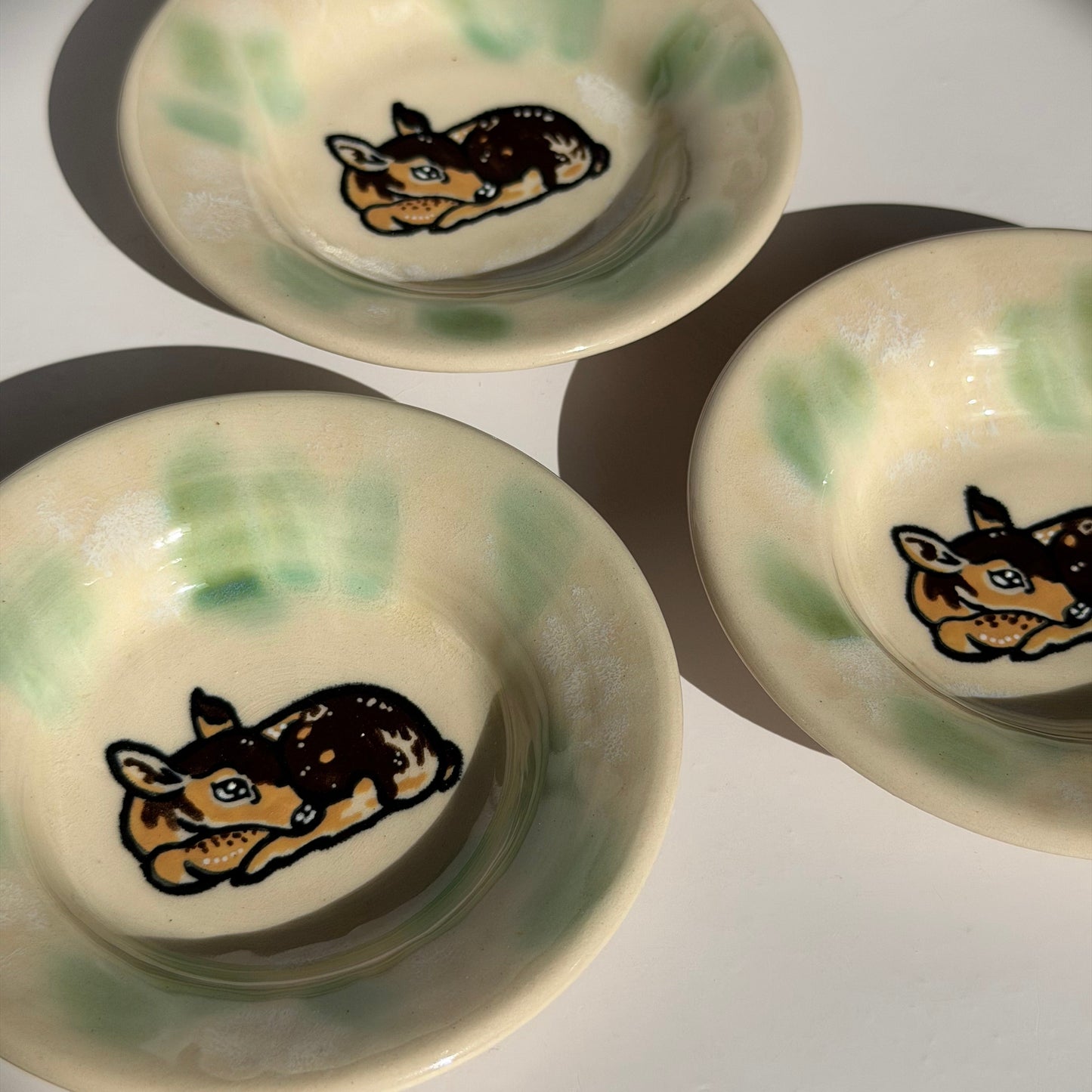 sleeping fawn trinket dish