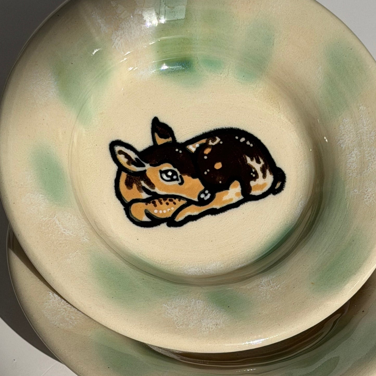 sleeping fawn trinket dish