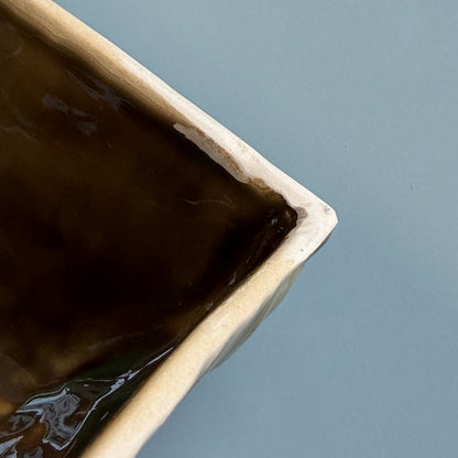 forest green butter dish *NOTE*