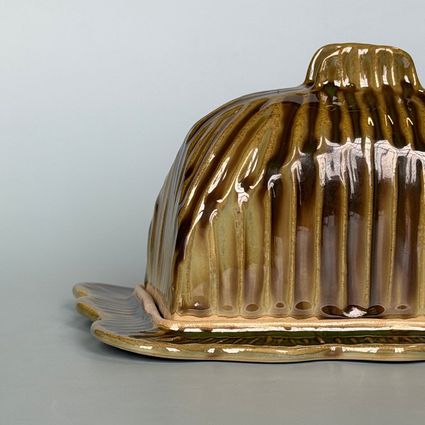 forest green butter dish *NOTE*