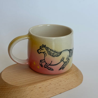 sparkle horse mug