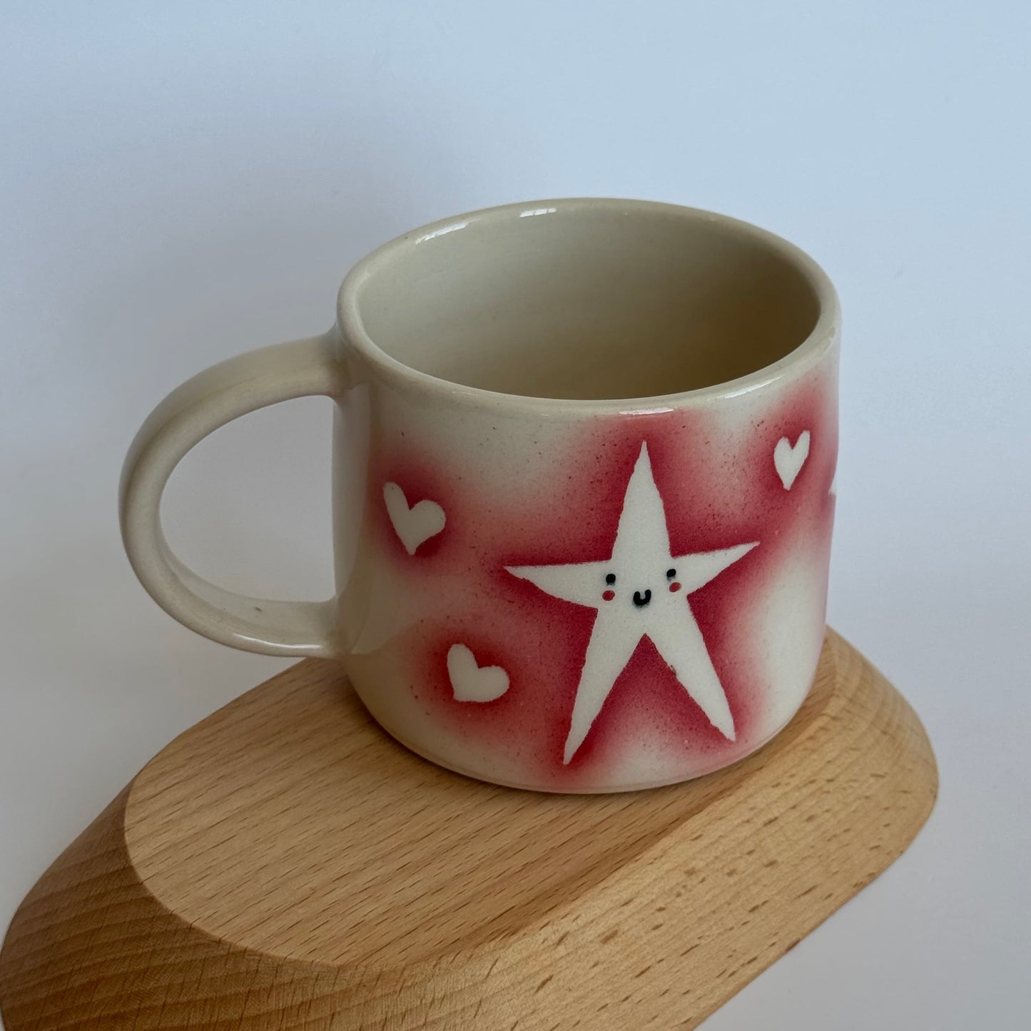 glowing heart + star mug
