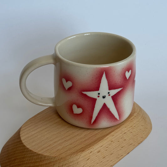 glowing heart + star mug