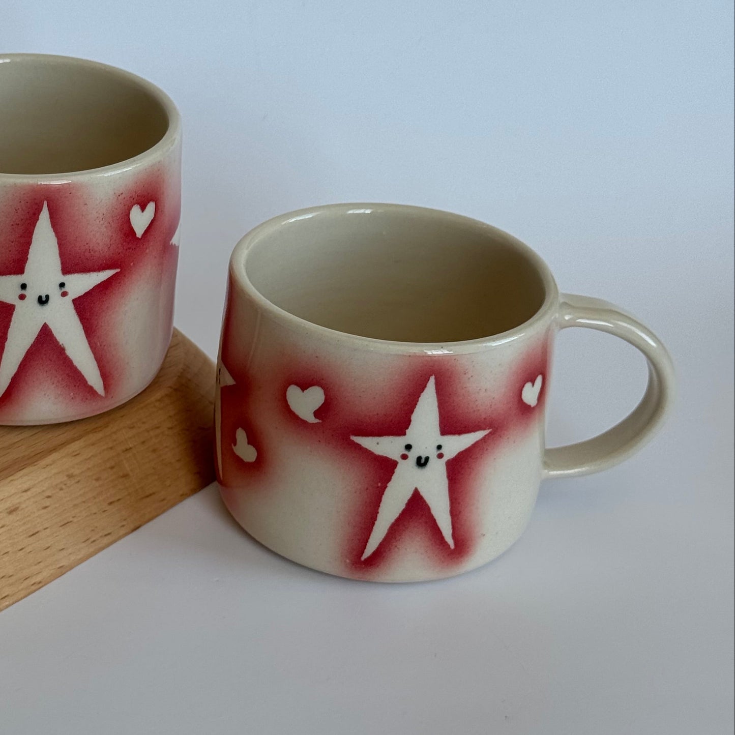 glowing heart + star mug