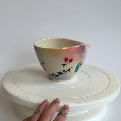 dreamy scene matcha bowl + whisk holder set