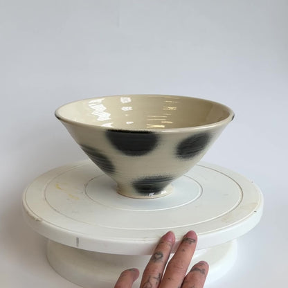 polka dot ramen bowl