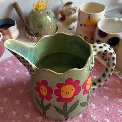 funky floral pitcher(vase) *NOTE!!!*